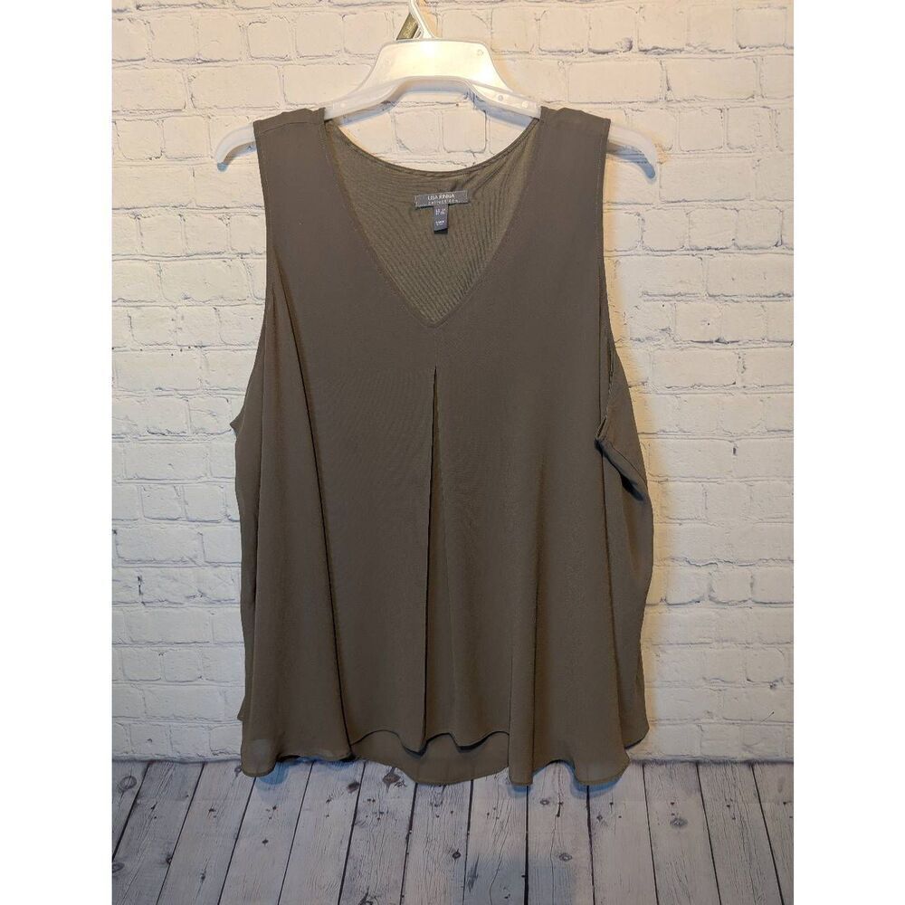 Lisa Rinna Collection flowy chiffon blouse 3x